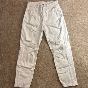 Women’s White Distressed Jeans
